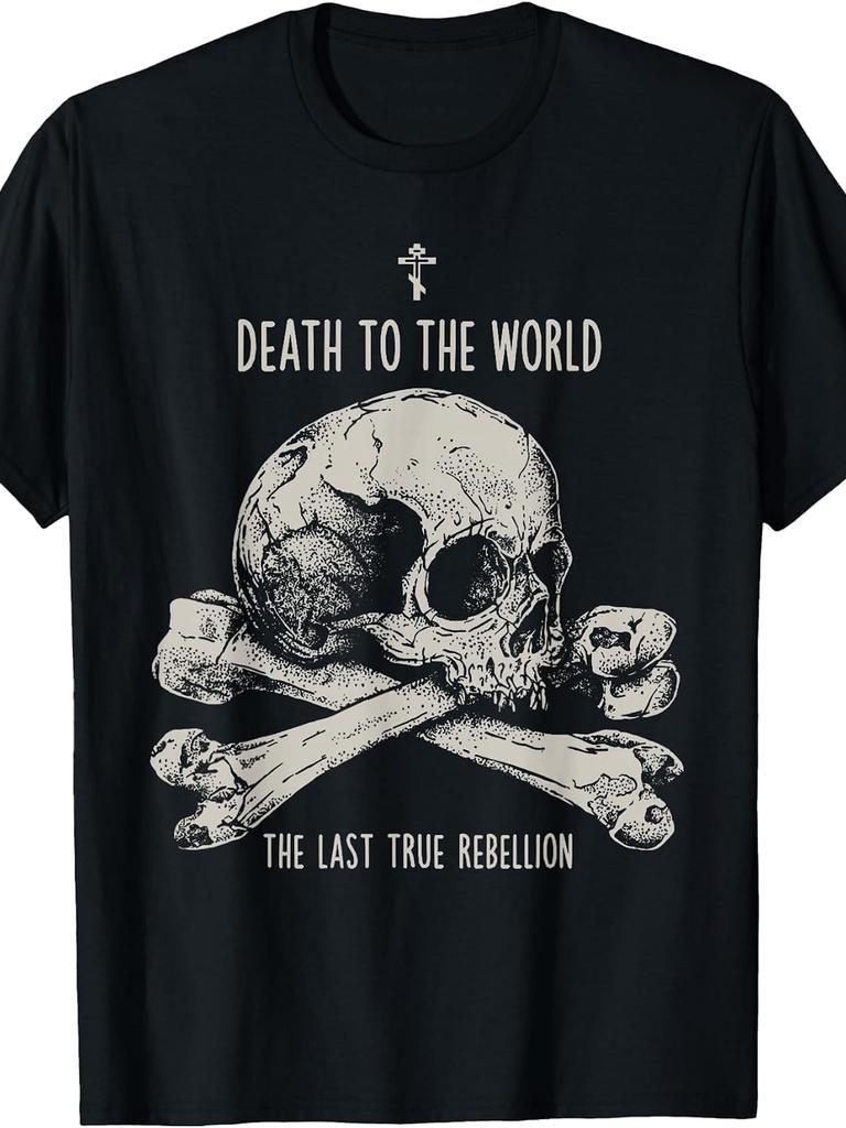 Unisex T-shirt Death to The World Orthodox Christian Skull T-Shirt