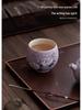 Handmade High-End Ceramic Rose Douli Tea Cup for Kung Fu Tea