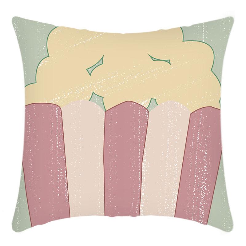 New Artistic Abstract Cartoon Ventilated Plant Print Pillowcase Home Sofa Cushion Pillowcase