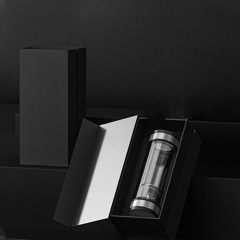 Tea-separated Soaking Teacups Double-layer Glass Cups Filter Tea High-end Portable Cups for Men and Women.