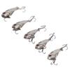 5PCS VIB Fishing Blade Lure Metal Fishing Lures Durable Swimbaits Crankbaits  For Trout
