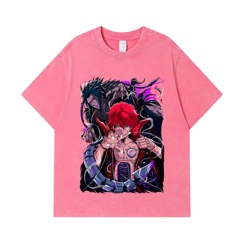 275 GSM Washed T-shirts 100% Cotton Naruto V11 Sasori Print Unisex Heavy Cotton T Shirt