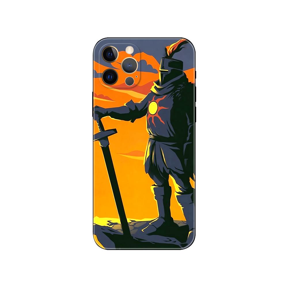 Praise the Sun Dark Souls Phone Case for Iphone 5 5s 2020se 6 6s 7 8 Plus X 10 XR XS 11 12 13 Mini Pro MAX Black Tpu Back Cover
