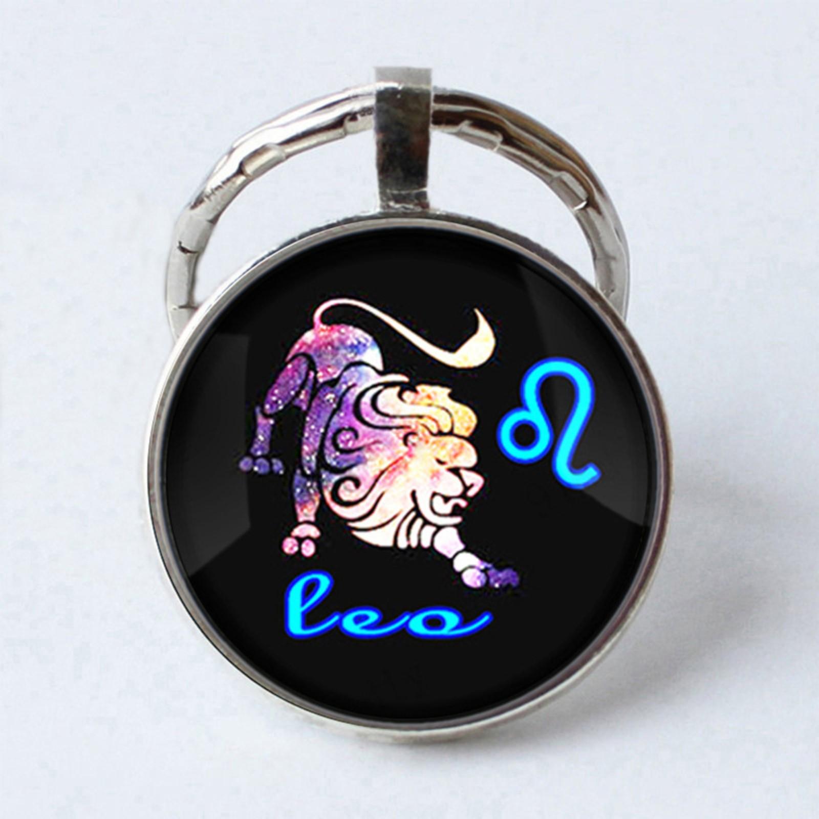 

Металлический брелок с драгоценными камнями и символами зодиака One Size