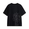 Li-Ning Breathable Loose Fit Round Neck Letter Print Short Sleeve T-Shirt Men Tops Black AHSV083-1