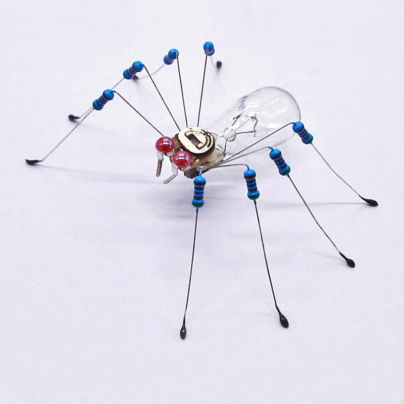 

Развивающие игрушки, детские милые подарки, электронные гаджеты ручной работы, сделай сам, мини-робот, модель паука с подсветкой