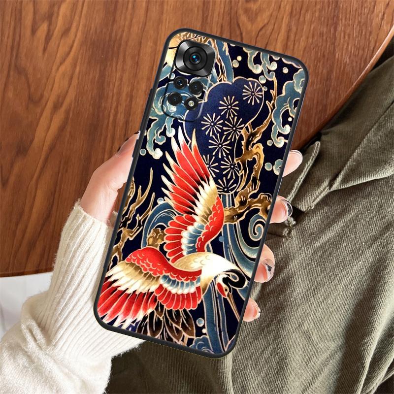 

Art Crane Waves Case For Xiaomi Redmi Note 14 13 12 11 10 9 15 Pro Plus Redmi 15 15C 13 10C 12C 13C 14C Cover Redmi Note 10 4G
