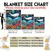 Whales and Sunset Patterns Flannel Printed Blanket Suitable for All Seasons Suitable for Living Room Office Sofa and Travel