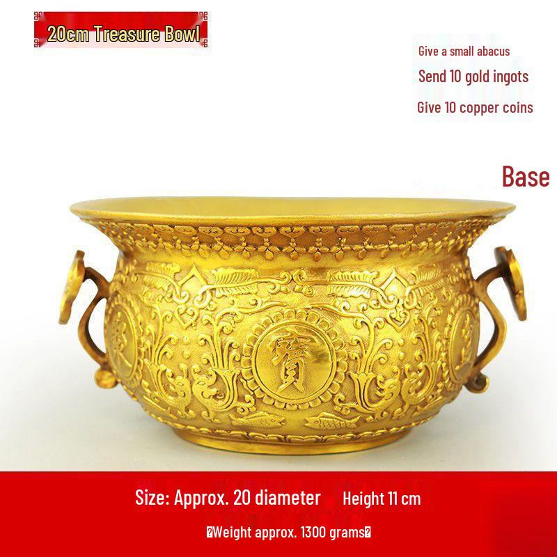 Solid Brass Treasure Bowl Ornament