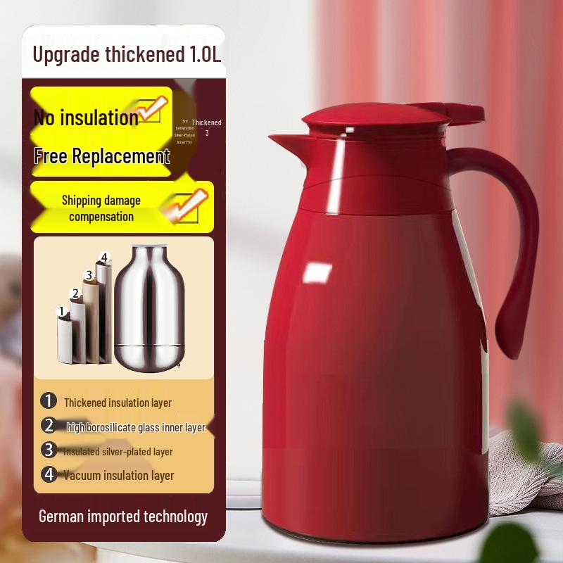 Press-Type Large Capacity Glass Liner Insulated Thermos Kettle 2.0L