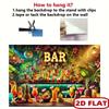 2D Summer Beach Bar Background Cloth Colorful Drinks Photo Booth Prop