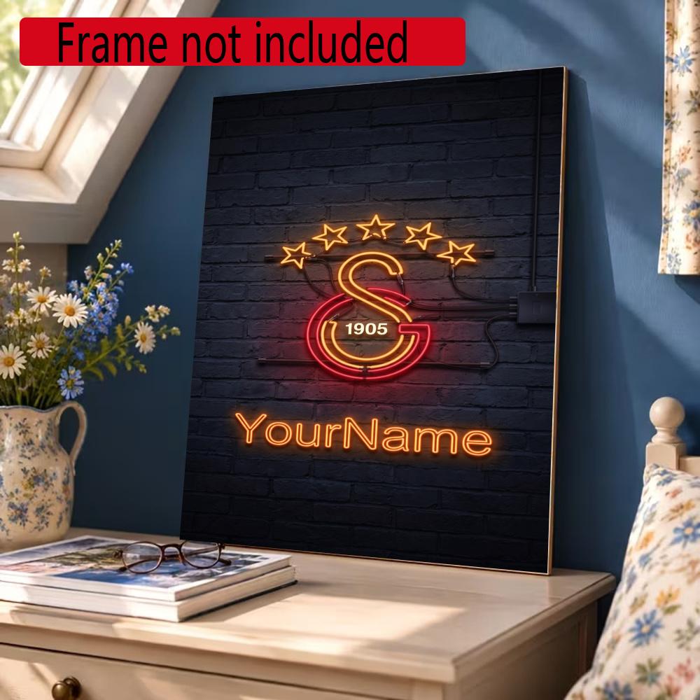 Galatasaray Personalized Name Round Diamond Painting Kit Diamond Embroidery Painting Rhinestones Mosaic Frameless Handwork Decoration Arts
