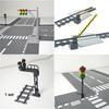 Bricks City mini signs signal lamps Model Train Track Rail Traffic Boom Barrier Gate Road traffic lights Building Block for kids