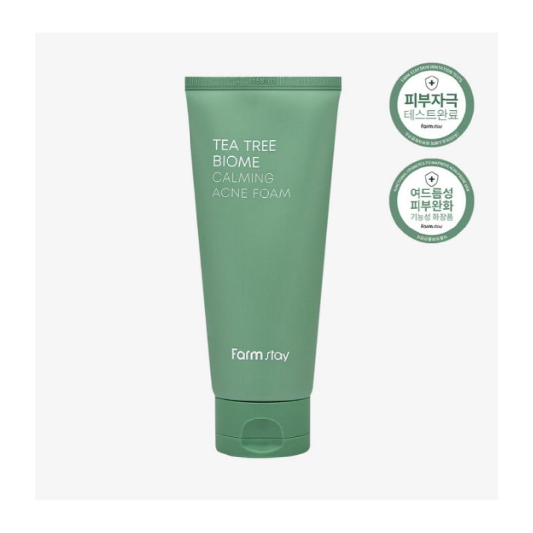 

FARMSTAY Tea Tree Biome Calming Acne Foam Cleanser 180ml 1pcs
