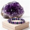 Cadeaux Festifs Bracelet Perles Améthyste Sodalite Pierre Naturelle Guérison Bijoux Mode Pour Hommes Femmes Usage Quotidien Cadeau