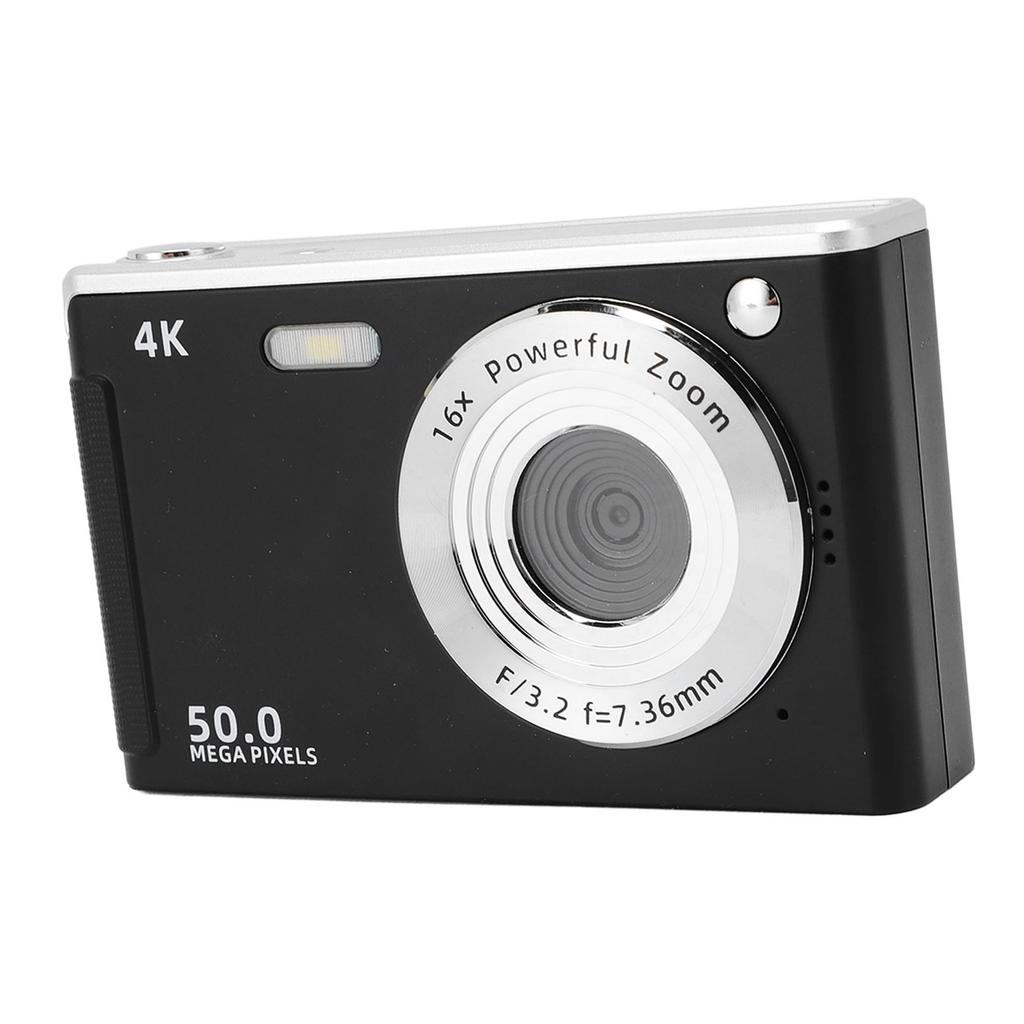 Digital Camera with Fill Light 4K 50MP 2.8 Inch Screen 16x Zoom Anti Shake AF Autofocus Camera for