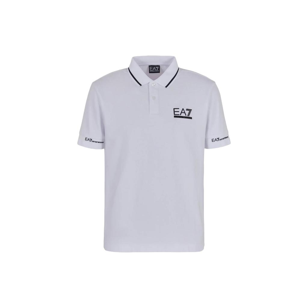 EMPORIO ARMANI EA7 SS24 Polo Shirt Men's White 3DPF19-PJ04Z-1100