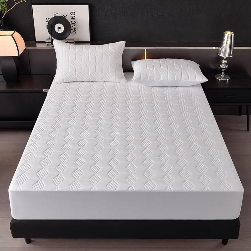 

2025 Новые жареные пончики Однотонный стеганый хлопковый водонепроницаемый простыня на резинке 90*200*30cm(only sheet)