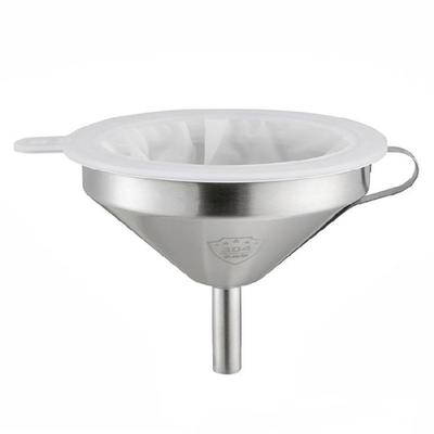 Multi Purpose Stainless Steel Filter Tool Funnel with Strainer Mesh for Cooking