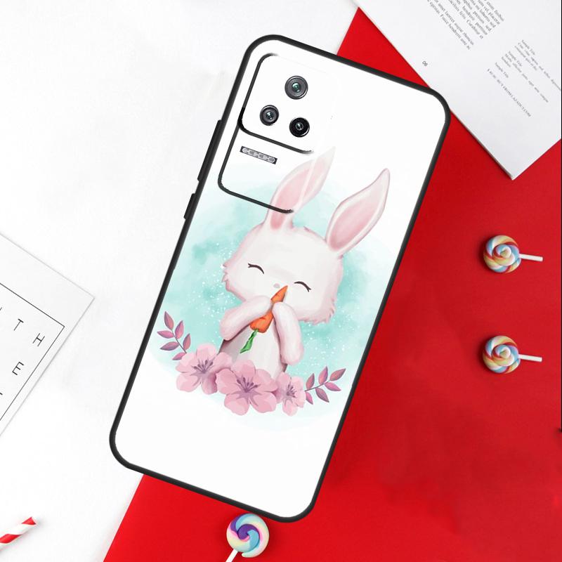Cute Bunny Rabbit Cover For Xiaomi 13T 11T 12T 14T Pro 13 14 15 Ultra POCO X7 Pro X3 X5 X6 F5 F6 M6 Pro Case