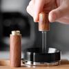 Stainless Steel Coffee Powder Tamper Wood Handle Coffee Distributor Portable Espresso Powder Leveler Coffee Stirring Tool