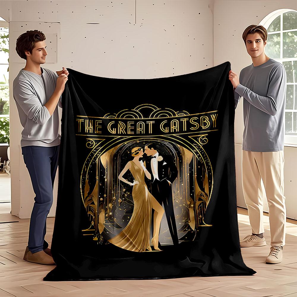 Great Gatsby Art Deco Blanket for All Seasons Blanket Lunch Break Throw Gift