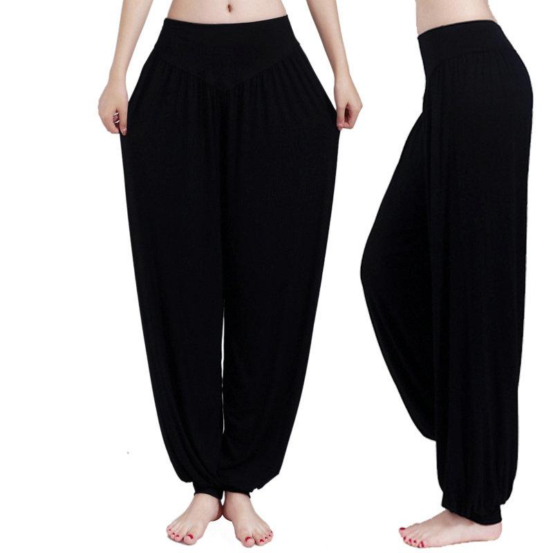 Dance Pants Women's Modal Loose Feet Dancing Wide-Legged Leotards Latin Yoga Practice Long Trousers Soft Home Pants