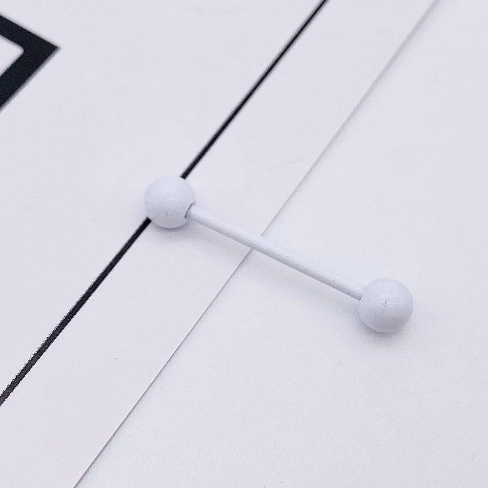 Stainless Steel Tongue & Nipple Ring with 10 Colors, Popular European & American Cartilage Piercing Jewelry