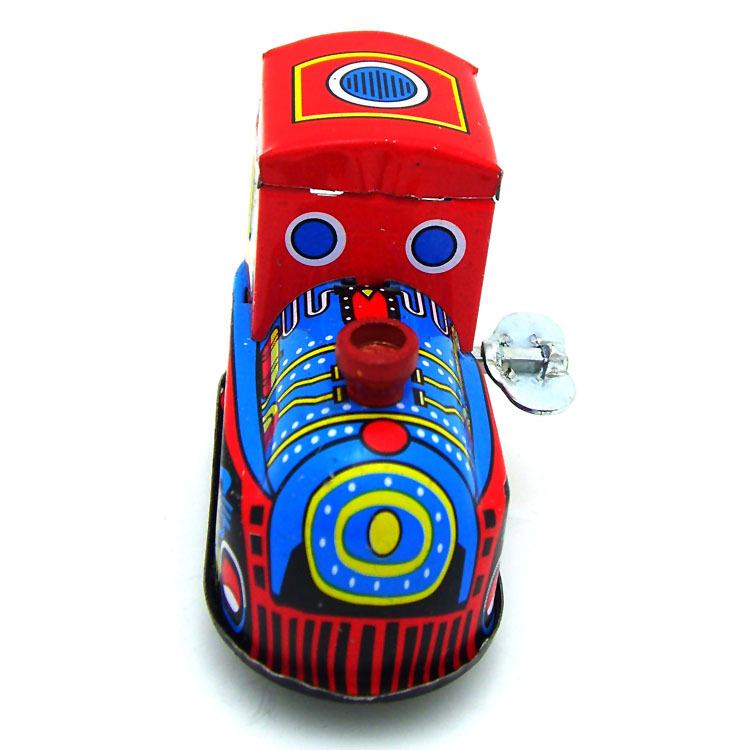 Nostalgic 80s-90s Wind-up Toys: Fire Truck & Locomotive Photography Props