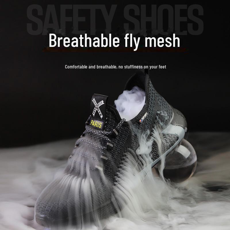 Men's Breathable Anti-Smash and Anti-Puncture Summer Work Shoes