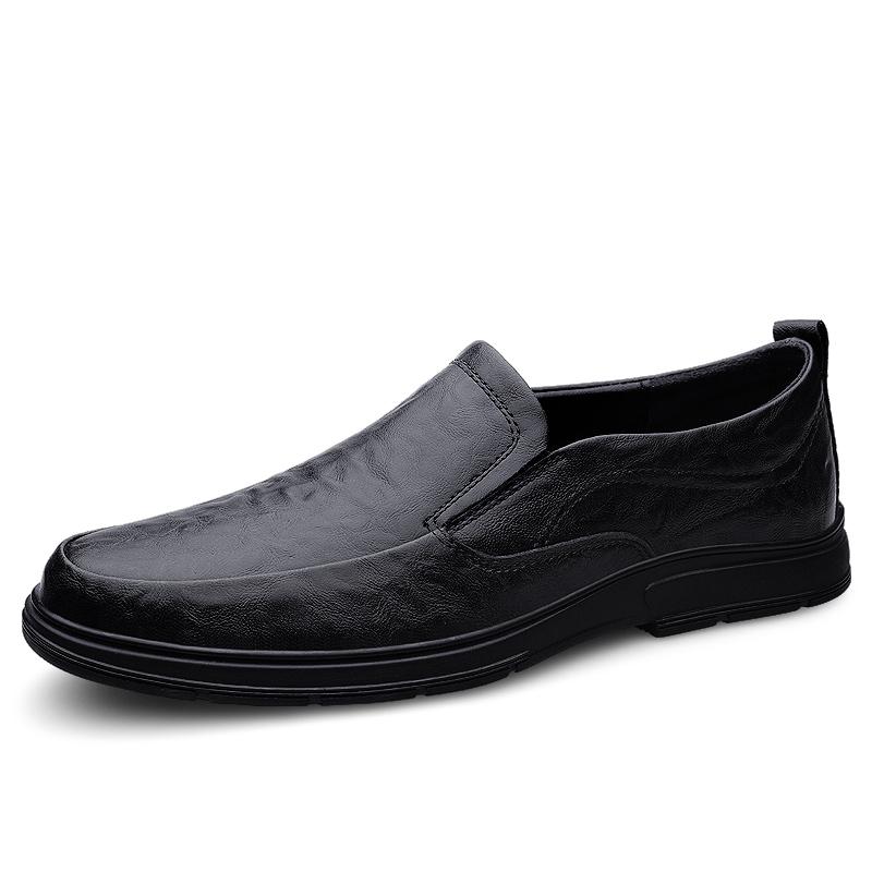 

Мужские мокасины ручной работы из натуральной кожи, универсальные удобные мокасины ручной работы, прогулочные туфли на плоской подошве, повседневная мужская обувь для вождения, мягкие туфли без застежек 45 чёрный