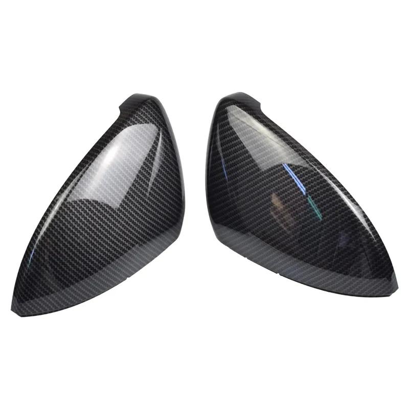 Side Wing Mirror Cover Caps Bright Black RearView Mirror Case Cover for VW Golf 7 MK7 7.5 GTD R GTI Touran L E-GOLF