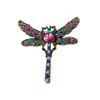 High-end rhinestone dragonfly brooch, electroplated alloy retro animal corsage woman, clothing accessories insect pin