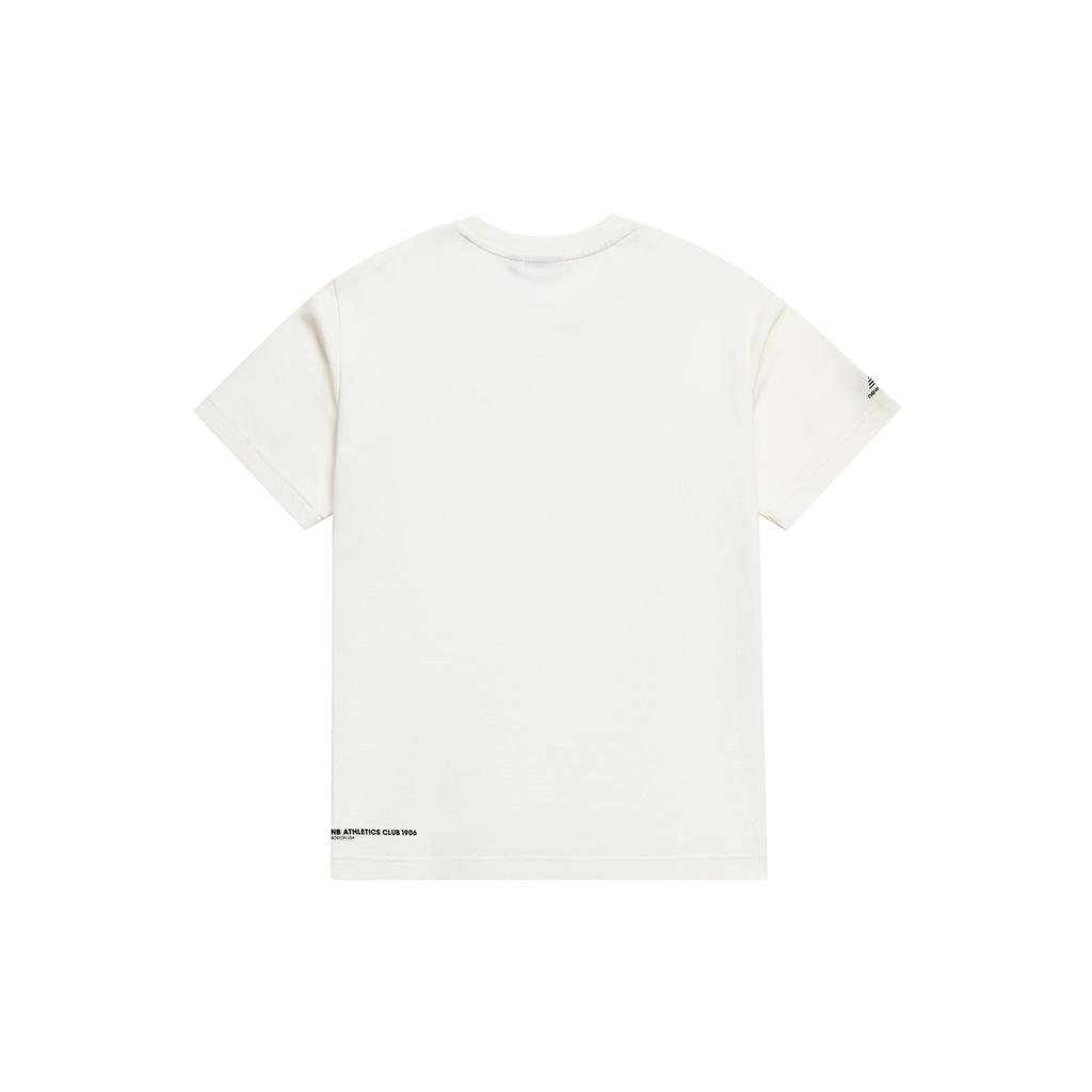 New Balance Drop Shoulder Sleeve T Shirt Unisex White 5ED12093-IV