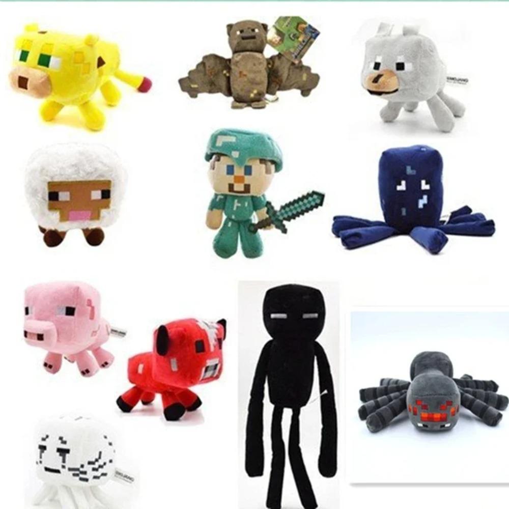 My World Creeper Stuffed Plush Toy Doll Zombie Bat Squid Mooshroom NEW Enderman Ocelot Steve Baby Sheep Kid Birthday Gift Toys