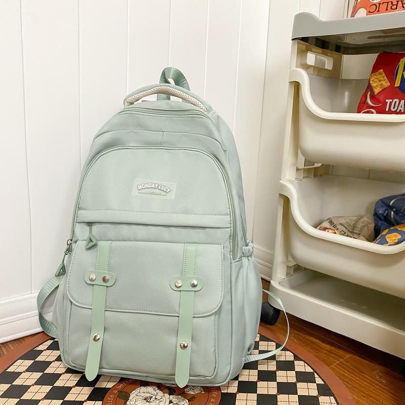 2025 New Backpack Girls College Student School Bag Men's Junior High School High School Student Primary School Student Large Capacity Travel Backpack