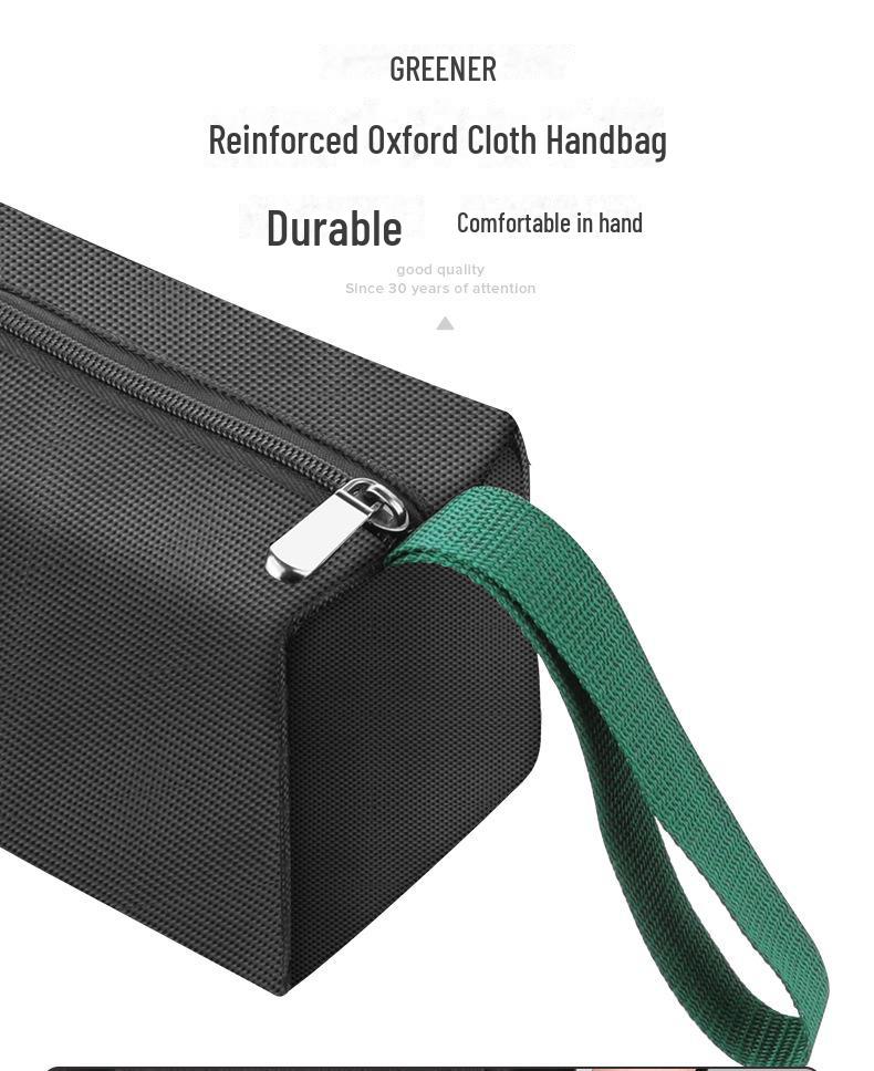Sac d'outils d'électricien en toile durable Green Forest - Rangement portable à main multifonctionnel pour le travail du bois et la réparation