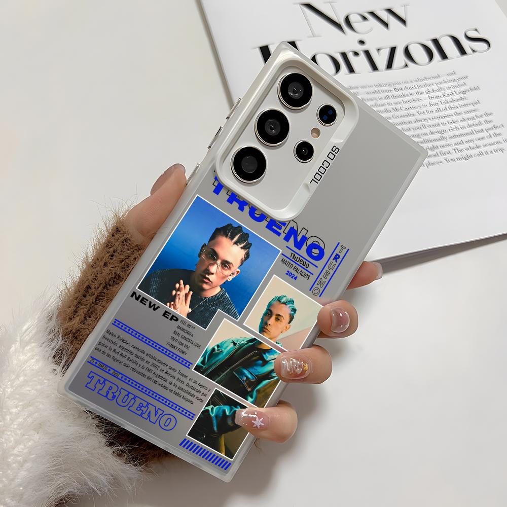 

T-Trueno Hip Hop Rapper Phone Case For Samsung Galaxy S25 Edge S24 S23 S22 S21 S20 Ultra Funda Silicone Silver Cover Galaxy S22 Ultra 5G