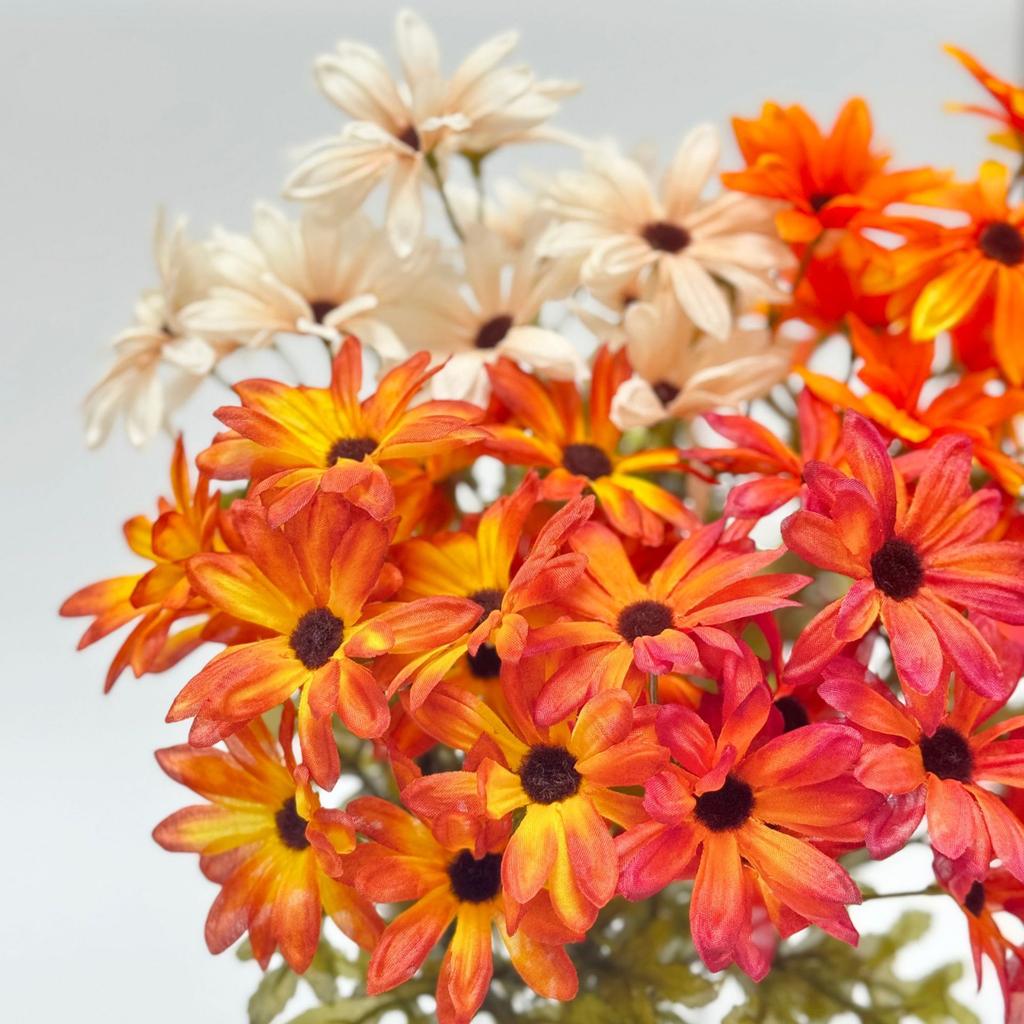 14-Stem Chrysanthemum Artificial Flowers - Realistic Faux Bouquet For Year-Round Home Decor