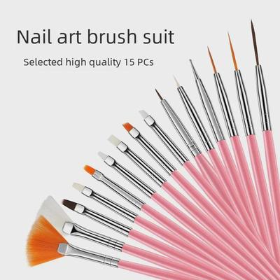 15-Piece Nail Art Pen & Brush Set for Professional Nail Design