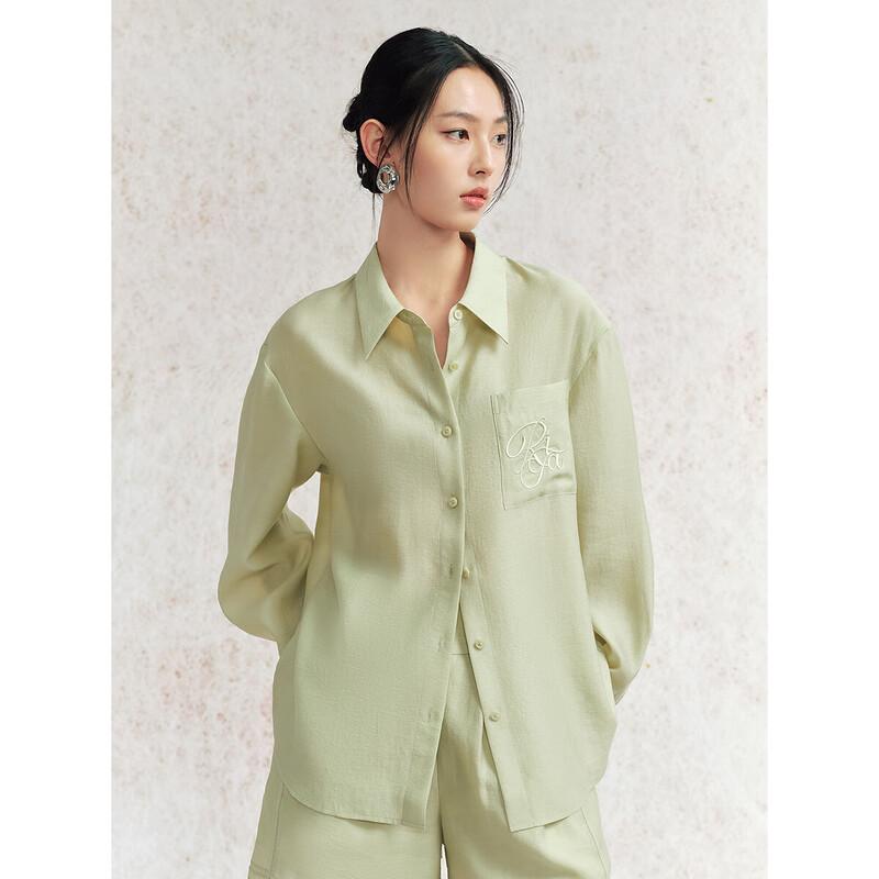 PEACEBIRD Women s Embroidered Lyocell Blouse & Shorts Set S