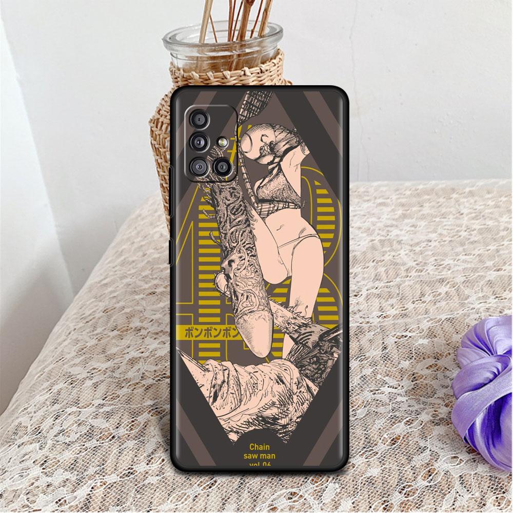 

Чехол для Samsung Galaxy A52 A12 A51 A32 A71 A21s A22 A11 A02s A03 A23 A13 A53 A41 A31 A72, мягкий чехол для телефона в стиле аниме «Человек-бензопила» Samsung A02s