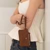 TATIANA Suede Card Holder Necklace WN8260 Camel