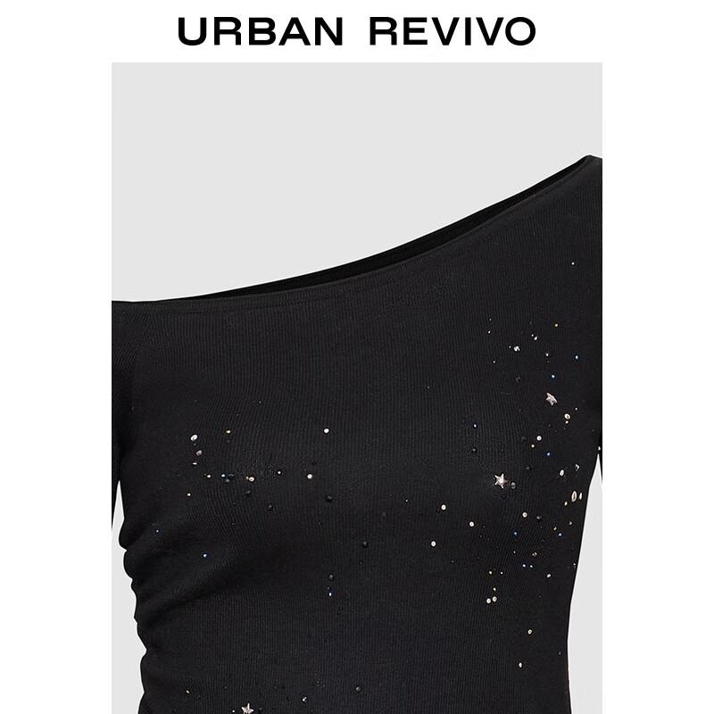 UR Women's Asymmetric Pleated Knit Top