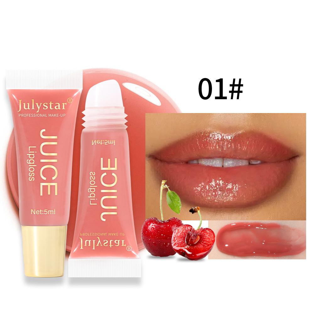 6PCS Julystar Moisturizing Lip Gloss Set Moisturizing Texture Non-stick Cup Dudu Lip Hose Lip Gloss Lip Glaze