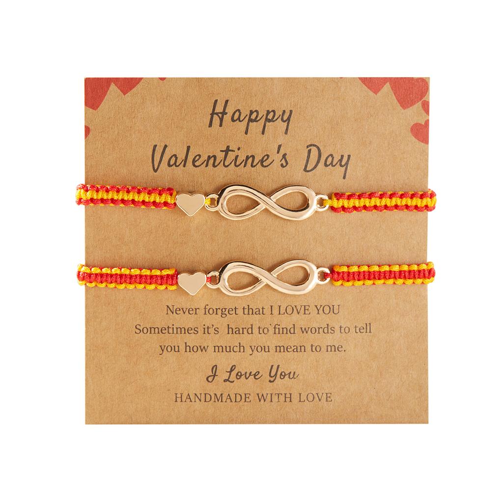 Romantic Infinite Love 8 Infinity Charm Couple Bracelets for Women Men Lucky Red Rope Handmade Bracelets Friendship Jewelry Gift
