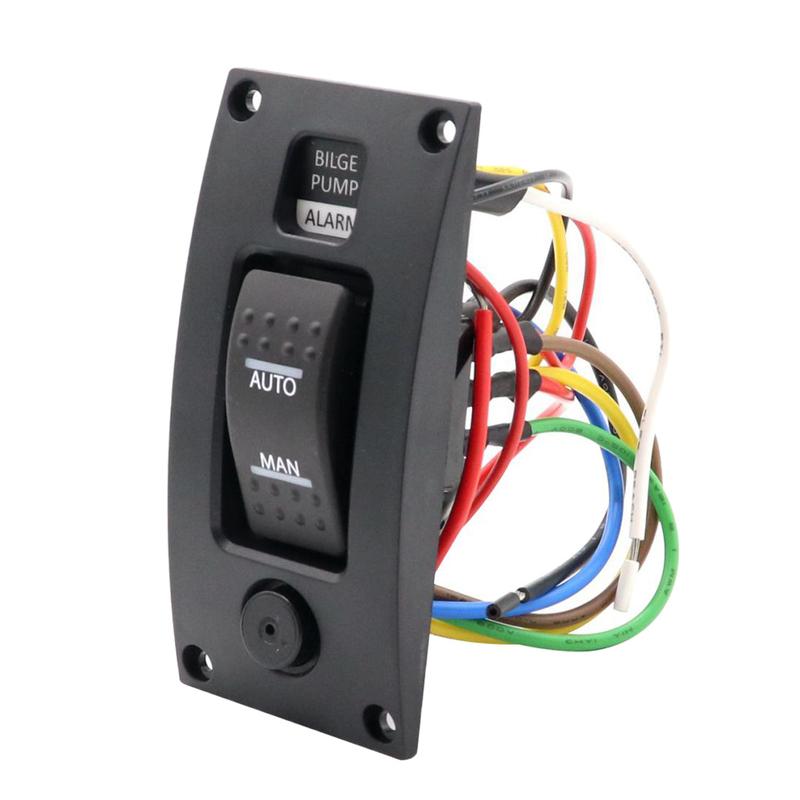 Marine Boat Bilge Pump Switch Panel Deck Cleaning Control Panel with Alarm