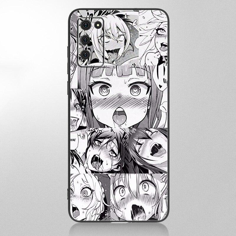 Anime dívka kreslená japonská roztomilá tvář Pouzdro pro Samsung Galaxy A12 A02S A22 A32 A52 A72 A71 A51 A41 A31 A21 A11 A50 A70 A10S A20S