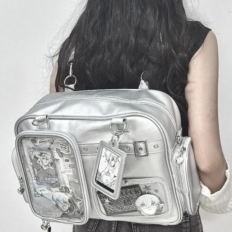 Dopamine DIY Women Ulzzang Ita Bags New Designer Clear Window Doll Show Backpacks Large Capacity Y2K Crossbody Bag for Concert