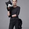 Funny Animal Costume Set Polyester Tail Mask Paw Gloves Full Set Plush Cosplay Mask  Masquerade